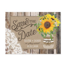 Rustikale Sonnenblumen Save the Date