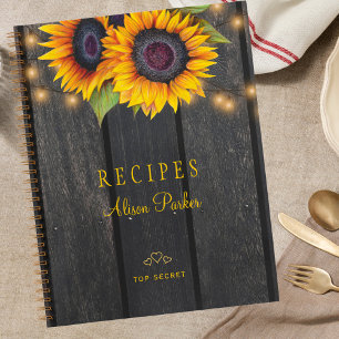 Rustikale Sonnenblumen Scheunenholz Rezepte Journa Notizbuch