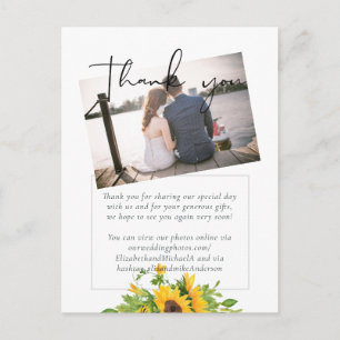 Rustikale Sonnenblumen, Südliche Hochzeit Postkarte