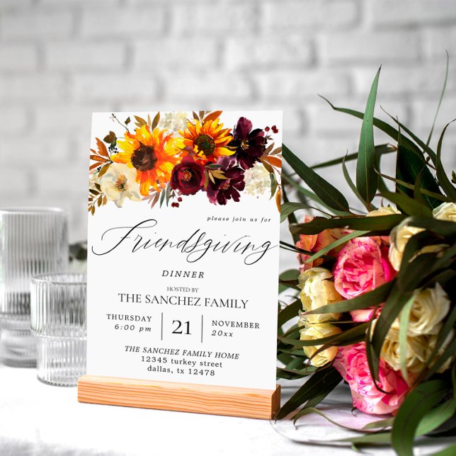 Rustikale Sonnenblumen und Burgunder Blumenfreunde Einladung (Von Creator hochgeladen)
