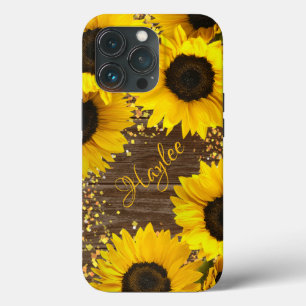 Rustikale Sonnenblumen und Name Case-Mate iPhone Hülle