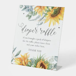 Rustikale Sonnenblumendusche Windelwanne Windelwan Sockelschild