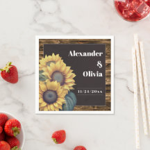 Rustikale Sonnenblumenhochzeit