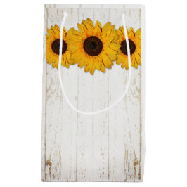 Rustikale Sonnenblumenmatte & Burlap-Geschenktasch Kleine Geschenktüte