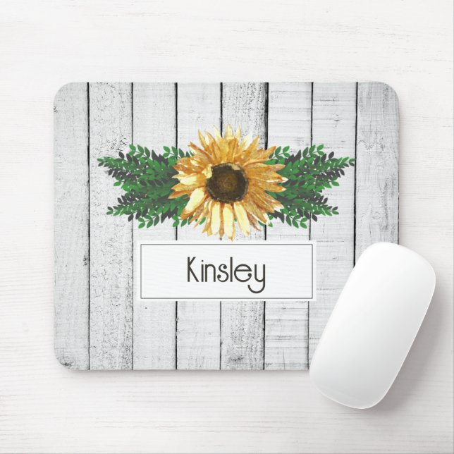 Rustikale Sonnenblumenmousse Mousepad (Mit Mouse)