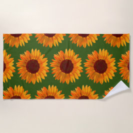 Rustikale Sonnenblumenmuster Strandtuch
