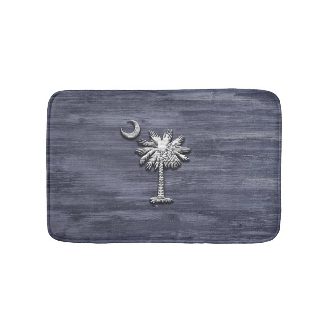 Rustikale South Carolina Palmetto und Moon Badematte (Vorderseite)