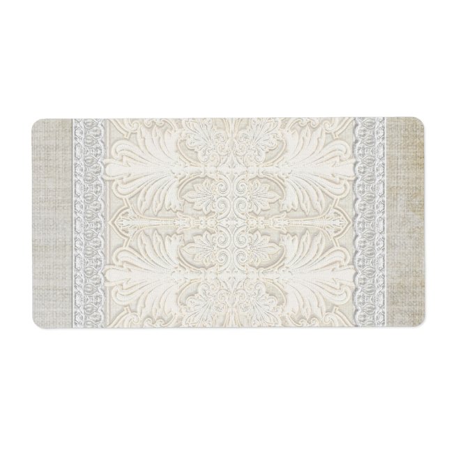 Rustikale Spitzen mit Vintagem Leinen Landschaftse (Vorne)