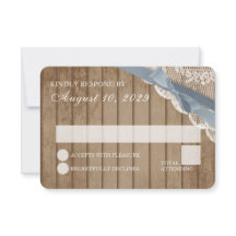Rustikale Spitzen- und Holzhochzeit RSVP
