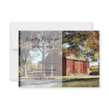 Rustikale Ställe und Bäume Land Hochzeiten RSVP Ka