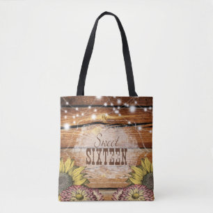 Rustikale Stallenholz-Streichelleuchten Sonnenblum Tasche