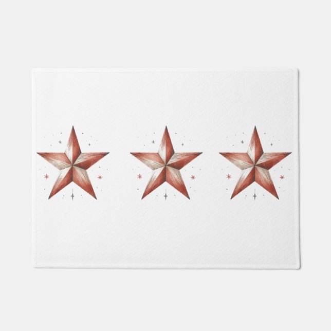 Rustikale Star-Themed Doormat Fußmatte (Vorderseite)