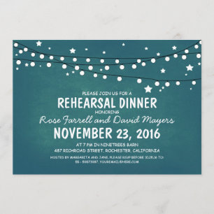 Rustikale Starry Nacht beleuchtet Einladung