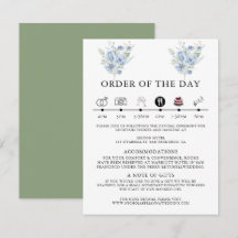 rustikale staubblaue Wasserfarben Blumen & Blätter