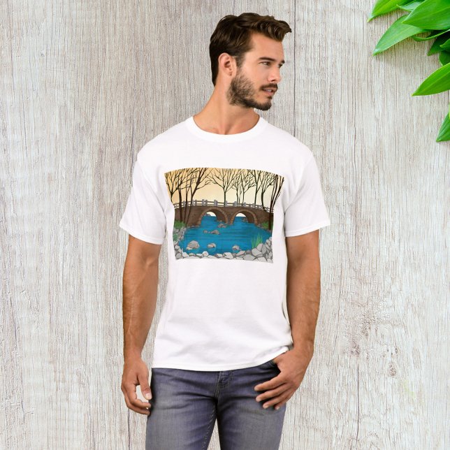 Rustikale Steinbrücke über die Naturlandschaft des T-Shirt (Von Creator hochgeladen)