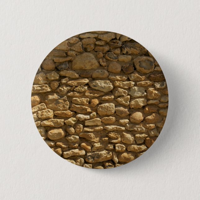 Rustikale Steinmauer Button (Vorderseite)