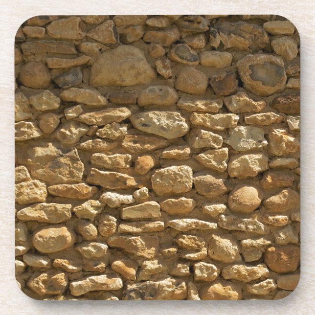 Rustikale Steinmauer Getränkeuntersetzer (Vorderseite)