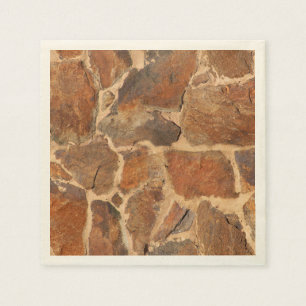 Rustikale Steinwand-Struktur-Geologie-Herzenswärm Serviette