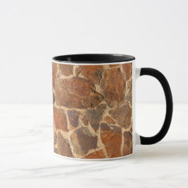 Rustikale Steinwand-Struktur-Geologie-Herzenswärme Tasse