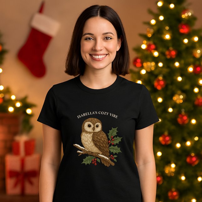 Rustikale Stickerei Weihnachtsschale mit Holschwar T-Shirt (Von Creator hochgeladen)