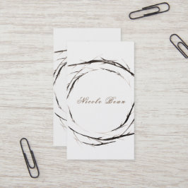 Rustikale Sticks Twigs Branches Wreath Custom Eleg Visitenkarte