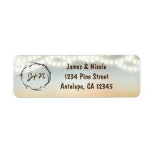 Rustikale Sticks Wreath String Lights Adressenmark