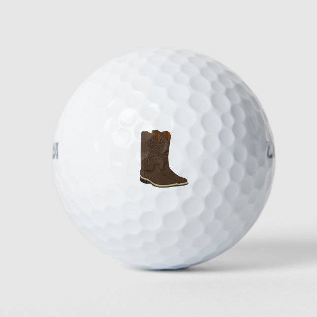 Rustikale Stiefel Golfball (Vorderseite)