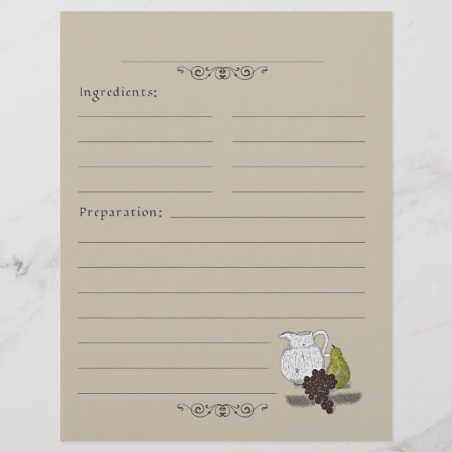 Rustikale Stillleben Illustration Rezept Binder Se (Vorderseite)