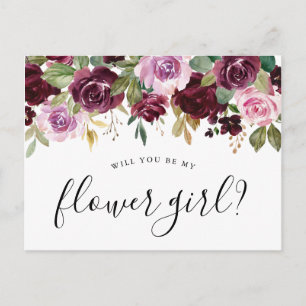 Rustikale Stimmung Blumen Wirdst du mein Blumenmäd Postkarte