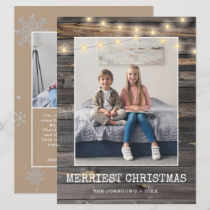 Rustikale Sting-Leuchten Frohe Weihnachten 2 Fotos