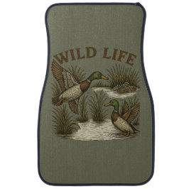 Rustikale Stockenten-Automatten – „Wild Life“ Autofußmatte