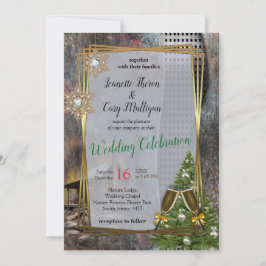 Rustikale Stone-Kabine Einladung