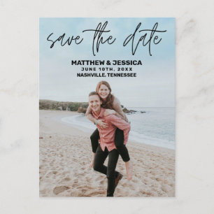 Rustikale Strandhochzeit Save the Date Ankündigungspostkarte