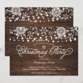 Rustikale Strandleuchten Schneeflocken Unternehmen Einladung