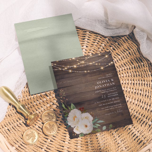 Rustikale Streichellichter & White Peony Wedding (Von Creator hochgeladen)