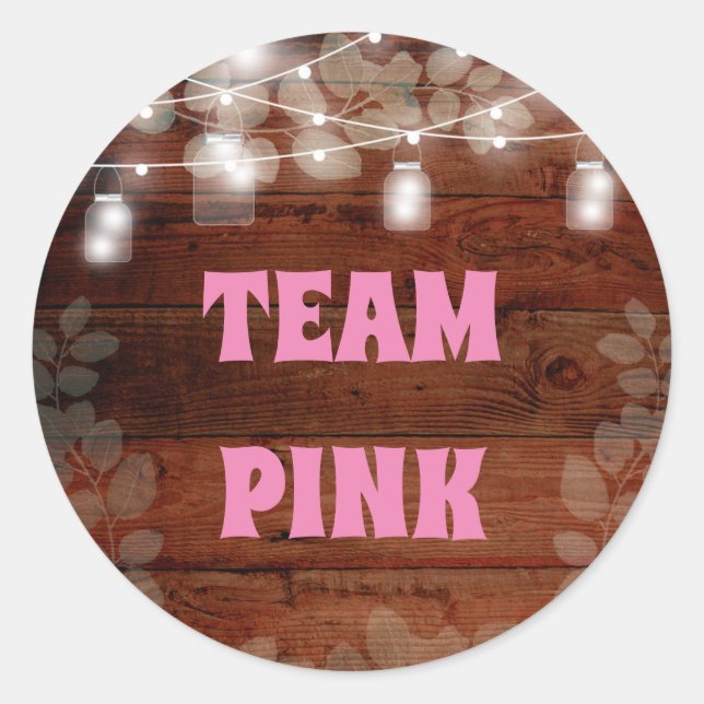 Rustikale String-Lights Aufkleber für das Baby-Gen (Vorderseite)