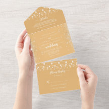 Rustikale Stringlampen Kalligrafie Gelbe Hochzeit