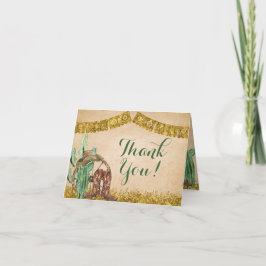 Rustikale Südwest Cowboy Geburtstagskarte Dankeskarte