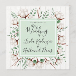 Rustikale Südwolle und Hochzeitsfeier Einladung