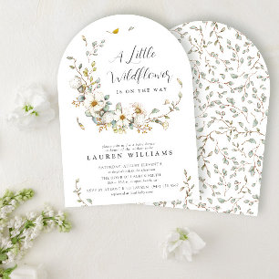 Rustikale Summer Little Wildblume Girl Baby Dusche Einladung