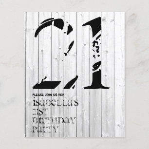 Rustikale Surfer-Typografie-Geburtstagseinladung Flyer