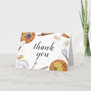 Rustikale Süsse Backkuchen Kinderdusche Dankeskarte