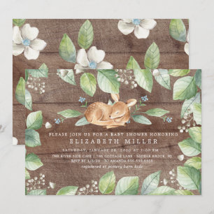 Rustikale Sweet Deer Neutral Baby Shower Einladung