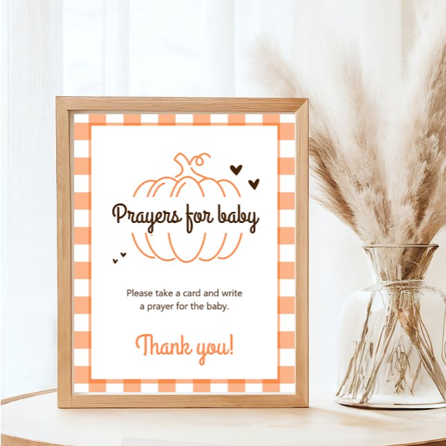 Rustikale Sweet Pumpkin Baby Dusche Gebete für Bab Poster (Von Creator hochgeladen)