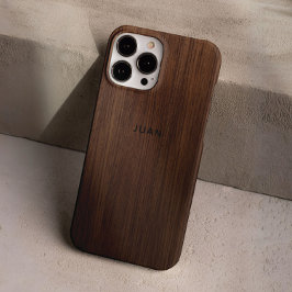 Rustikale Tan-Braune Imitate Holzkunststoff nach M iPhone 16 Pro Hülle