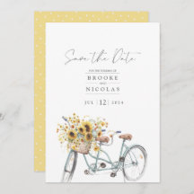 Rustikale Tandem-Bicycle Sonnenblume Wasserfarbenh