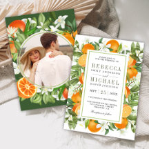 Rustikale Tangerine-Zitrus-Orange Foto-Hochzeit