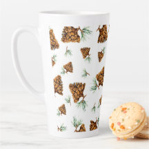 Rustikale Tannenzapfen-Wald-Tasse – Naturinspirier