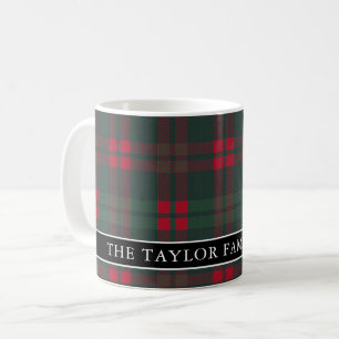 Rustikale Tartan-Karo-Familienname Kaffeetasse