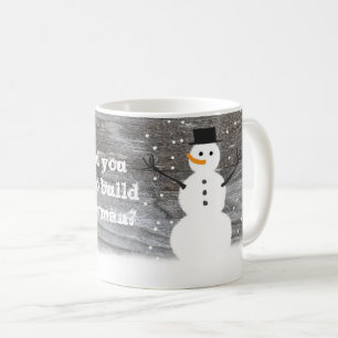 Rustikale Tasse "Wood you like to build a snowman?